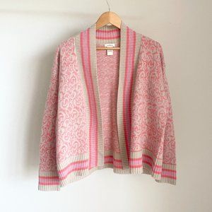 Sundance Pink Wool Knit Cardigan Sweater